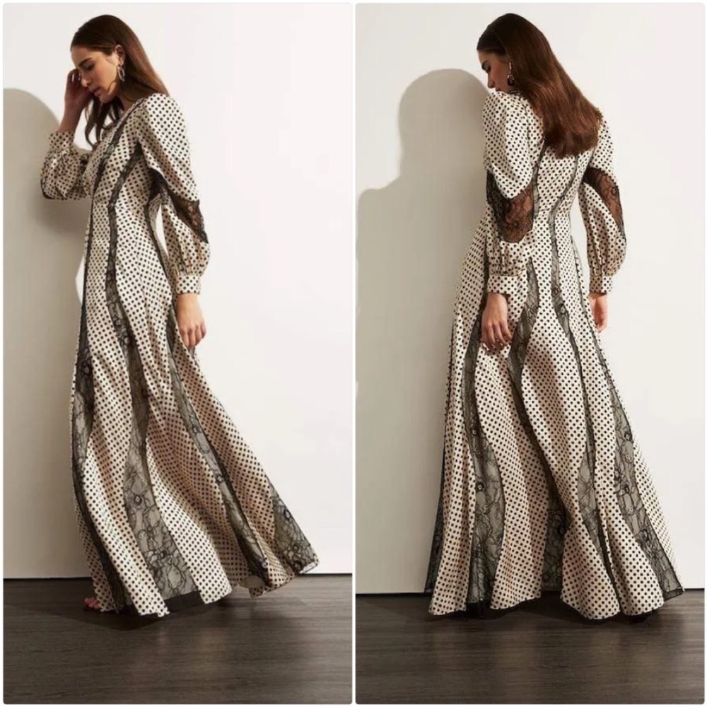 Sachin & Babi Meena Polka Dot Maxi in Ivory